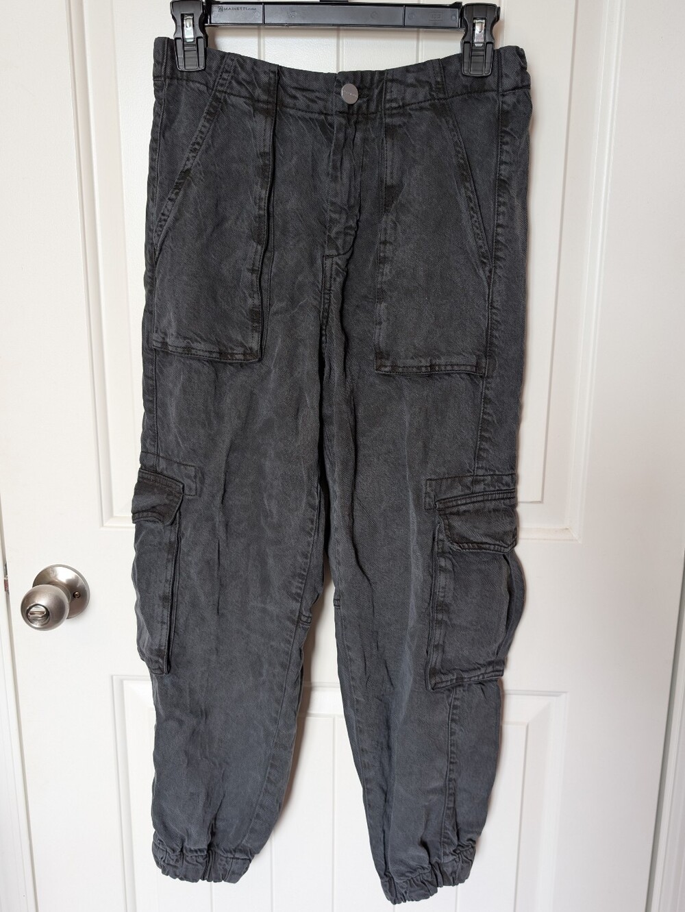 All Saints Frieda High Waist Cargo Jeans W4 Charcoal